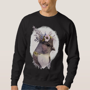 Cute Finch Bird Flower Crown Pet Birds Sweatshirt