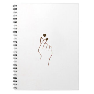 Cute finger heart notebook