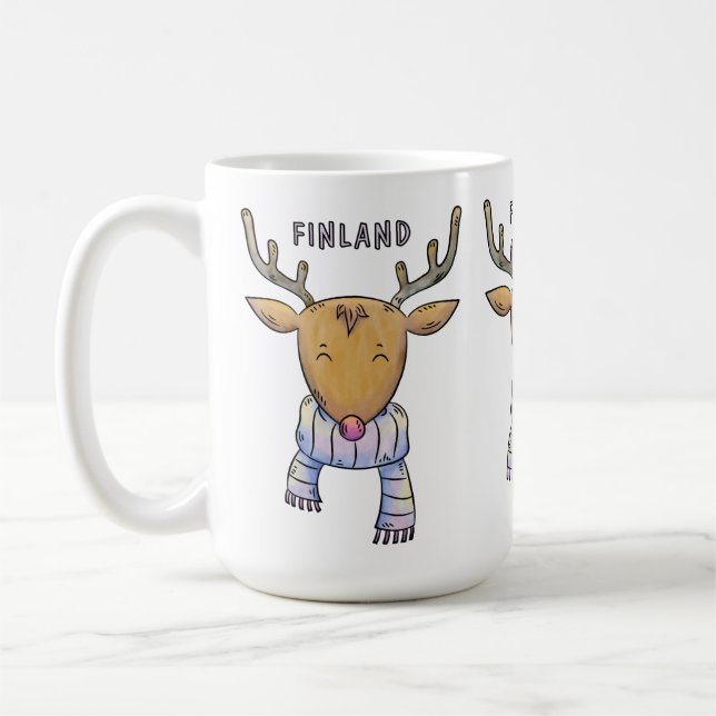 Cute Finland Reindeer mugs (Left)