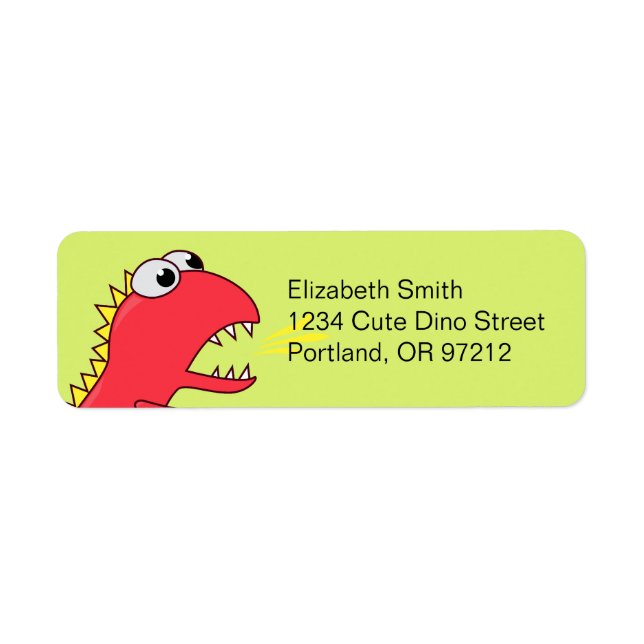Cute Fire Breath Cartoon T-Rex Dinosaur (Front)