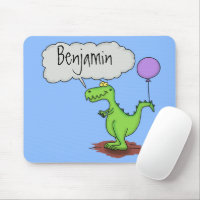 Cute fire breathing green funny dragon cartoon