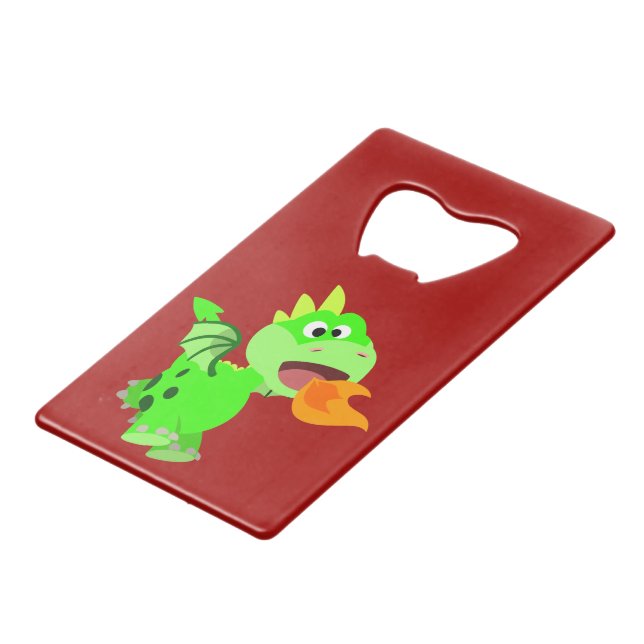 Cute Fire-Spitting Cartoon Baby Dragon (Front Angled)