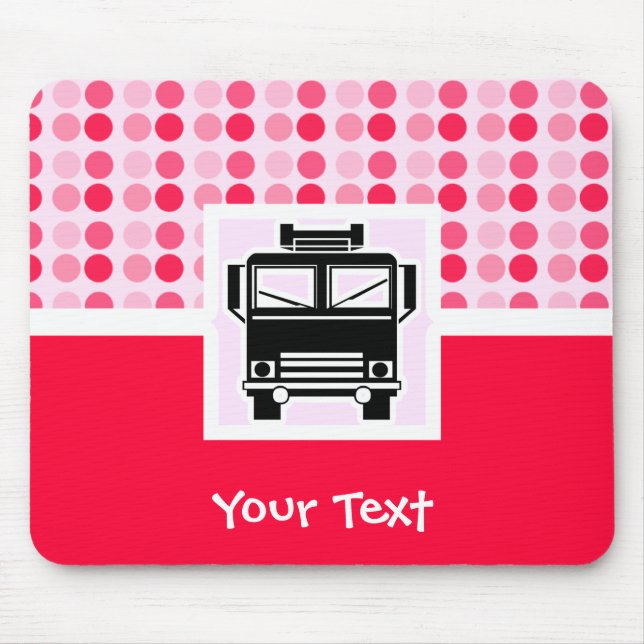 Cute Fire Truck Mouse Pad (Front)