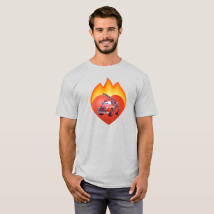 Cute fire truck Valentine's day T-Shirt