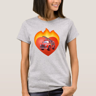 Cute fire truck Valentine's day T-Shirt