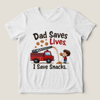 Cute Firefighthing Kids T-Shirt with Firetrucks Tri-Blend Shirt