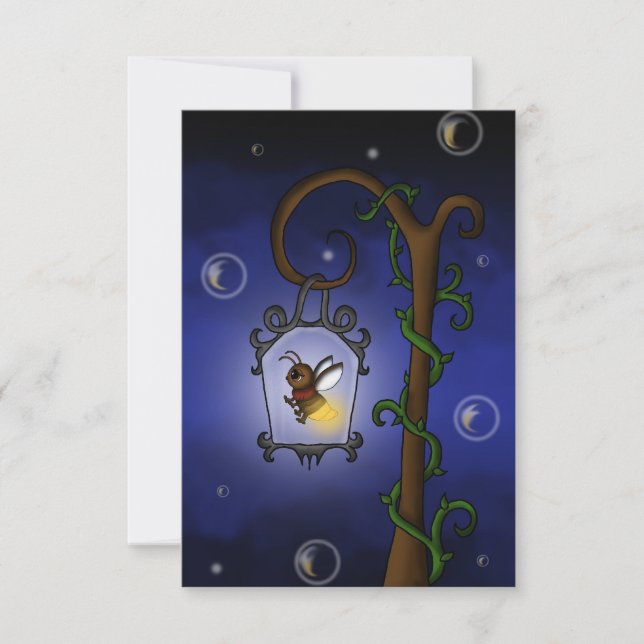 cute firefly invitation (Front)