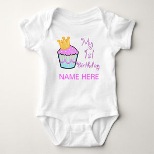Cute First Birthday Baby Bodysuit