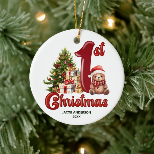 Cute First Christmas  Ceramic Tree Decoration (Tree)