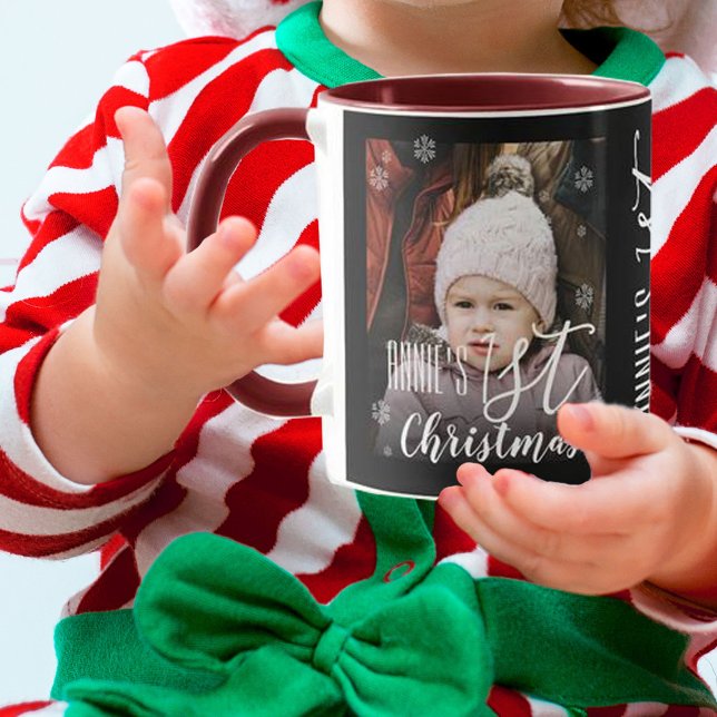 Cute First Christmas Kids Snow Flake Christmas Mug (Creator Uploaded)