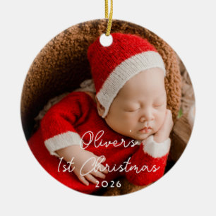  Cute First Christmas Newborn Baby Birth Stats Ceramic Tree Decoration