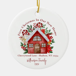 Cute First Christmas Our New Home Photo Ornament