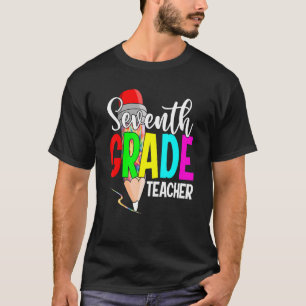 Cute First Day Of 7th Grade Teacher Students Tie D T-Shirt