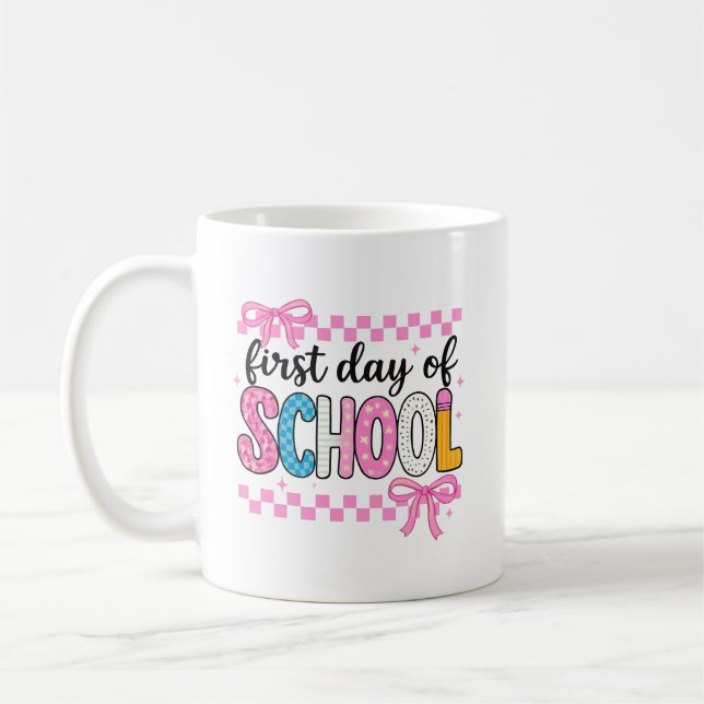 Cute First Day of School Design Coffee Mug (Left)
