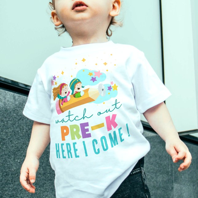 Cute First Day of School Fun Girly Pre-K Student  Toddler T-Shirt (Creator Uploaded)