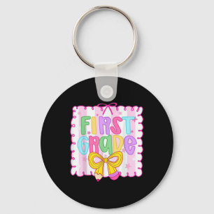 Cute First Day Of School Preppy Fifth Grade Back T Key Ring
