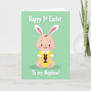 Cute First Easter Nephew Card