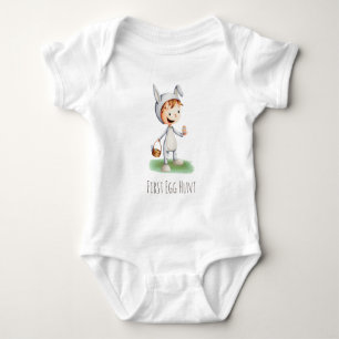 Cute First Egg Hunt Easter Baby Bodysuit