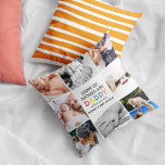 Cute First Father's Day Daddy | Photo Collage Cushion<br><div class="desc">Create your very own special first fathers day gift with this cute colourful photo collage pillow. Featuring 8 square photographs and the text 'Happy 1st Father's Day', the word DADDY in bright colourful letters, a we love you lots message and names. Makes a wonderful keepsake gift for the family to...</div>