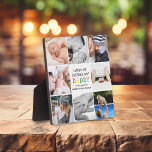 Cute First Father's Day Daddy | Photo Collage Plaque<br><div class="desc">Create your very own special first fathers day gift with this cute photo collage plaque. Featuring 8 square photographs and the text 'Happy 1st Father's Day', the word DADDY in bright colourful letters, a we love you lots message and names. Makes a wonderful keepsake gift for the family to treasure...</div>