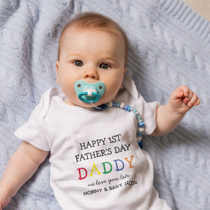 Cute First Father's Day 'Daddy' Unisex Baby Bodysuit