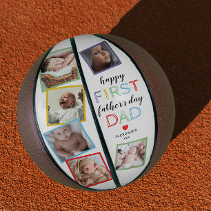 Cute First Father's Day Photo Basketball