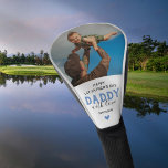 Cute First Father's Day Photo Golf Head Cover<br><div class="desc">Personalised father's day golf head cover featuring a family photo for you to replace with your own,  the saying "happy 1st father's day daddy",  a heart,  and the babys name.</div>