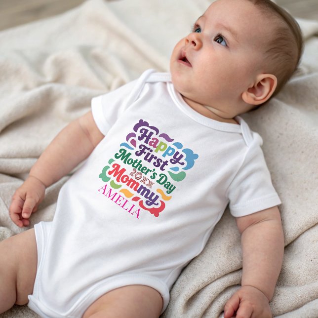 Cute First Mother's Day Baby mummy  Bodysuit (Creator Uploaded)