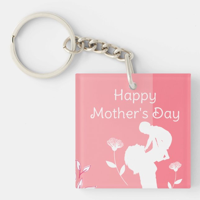  Cute First Mother's Day Key Ring (Front)