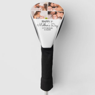 Cute First Mothers Day Modern Photo Collage Golf Head Cover
