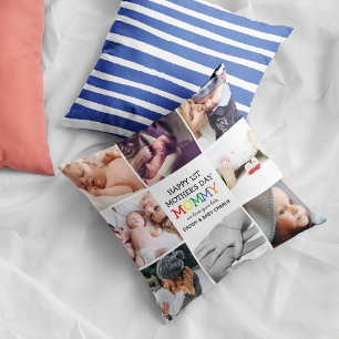 Cute First Mother's Day Mummy   Photo Collage Cushion