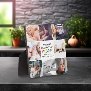 Cute First Mother's Day Mummy Photo Collage Plaque