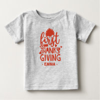 Cute First Thanks Giving Personalised Baby's Name