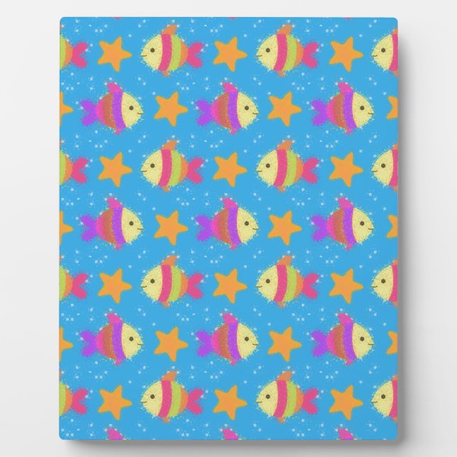 Cute Fish And Starfish Pattern Plaque (Front)