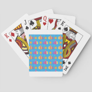Cute Fish And Starfish Pattern Playing Cards