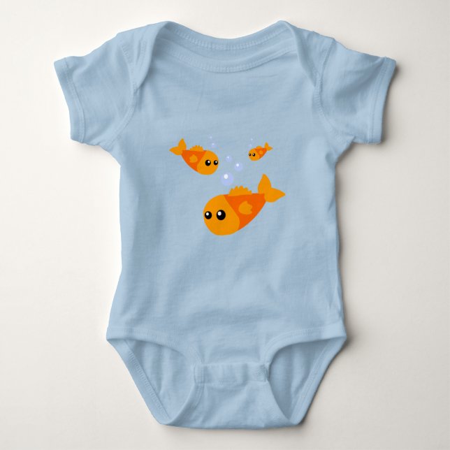 Cute Fish Baby Clothes Baby Bodysuit (Front)