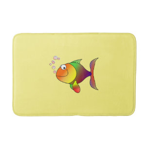 Cute fish bath matt mat