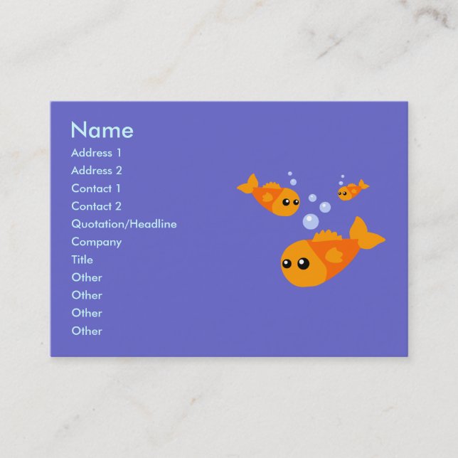 Cute Fish Business Cards (Front)