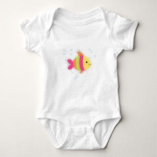 Cute Fish Cartoon Baby Bodysuit