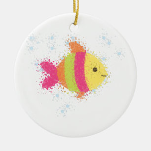 Cute Fish Cartoon Ceramic Tree Decoration
