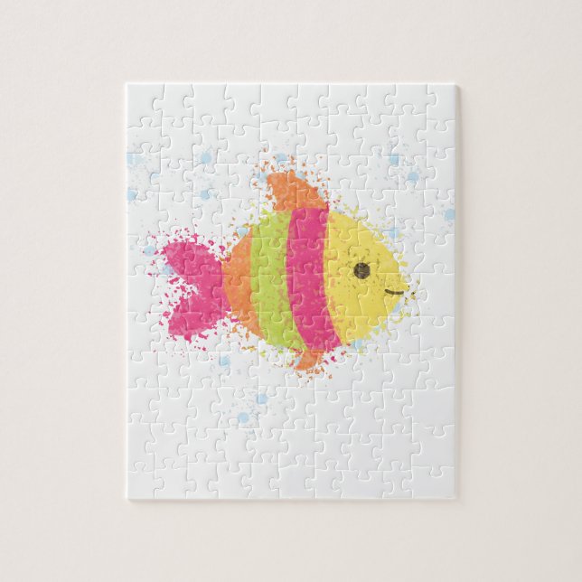 Cute Fish Cartoon Jigsaw Puzzle (Vertical)