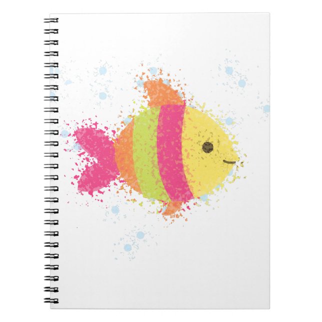 Cute Fish Cartoon Notebook (Front)