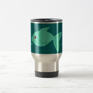 Cute Fish custom monogram mugs