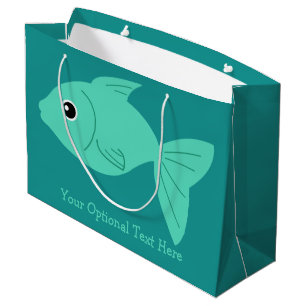 Cute Fish custom text gift bag