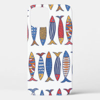 Cute fish. Kids background. Seamless pattern.