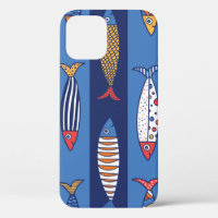 Cute fish. Kids background. Seamless pattern