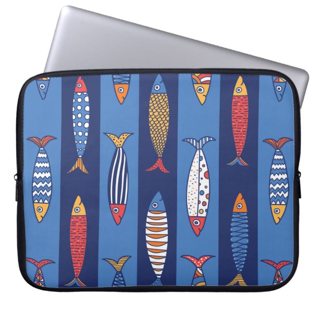 Cute fish. Kids background. Seamless pattern Laptop Sleeve (Front)