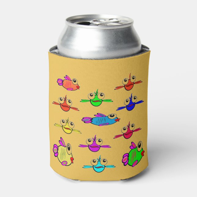 Cute Fish Personalised Can Cooler (Can Front)