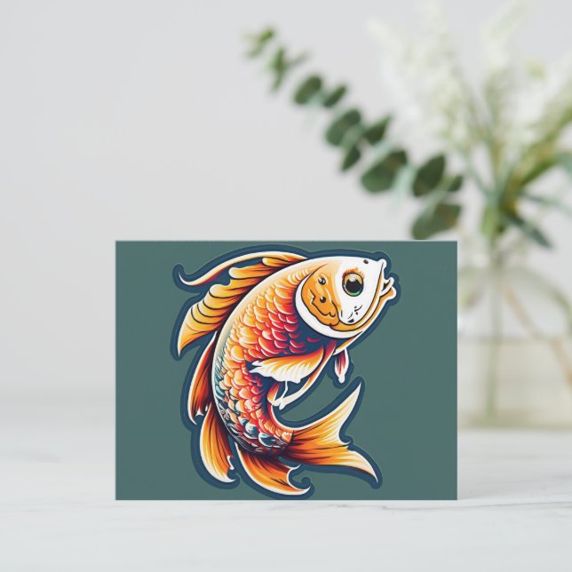 Cute Fish Postcard (Standing Front)