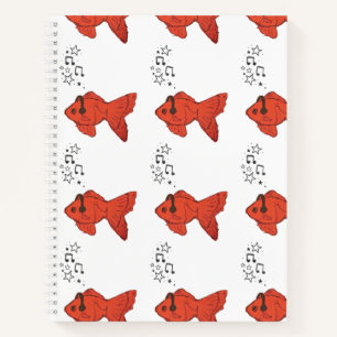 Cute Fish Spiral Notebook Goldfish Journal